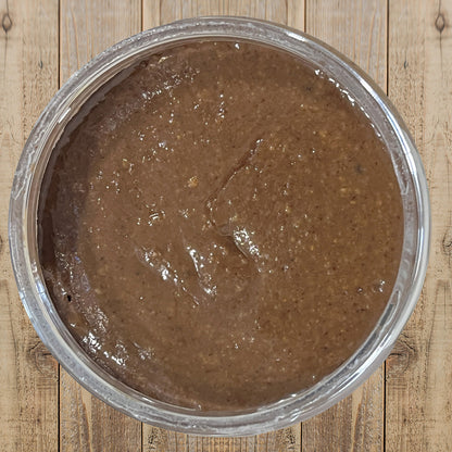 Dark Chocolate Almond Butter top view of open container