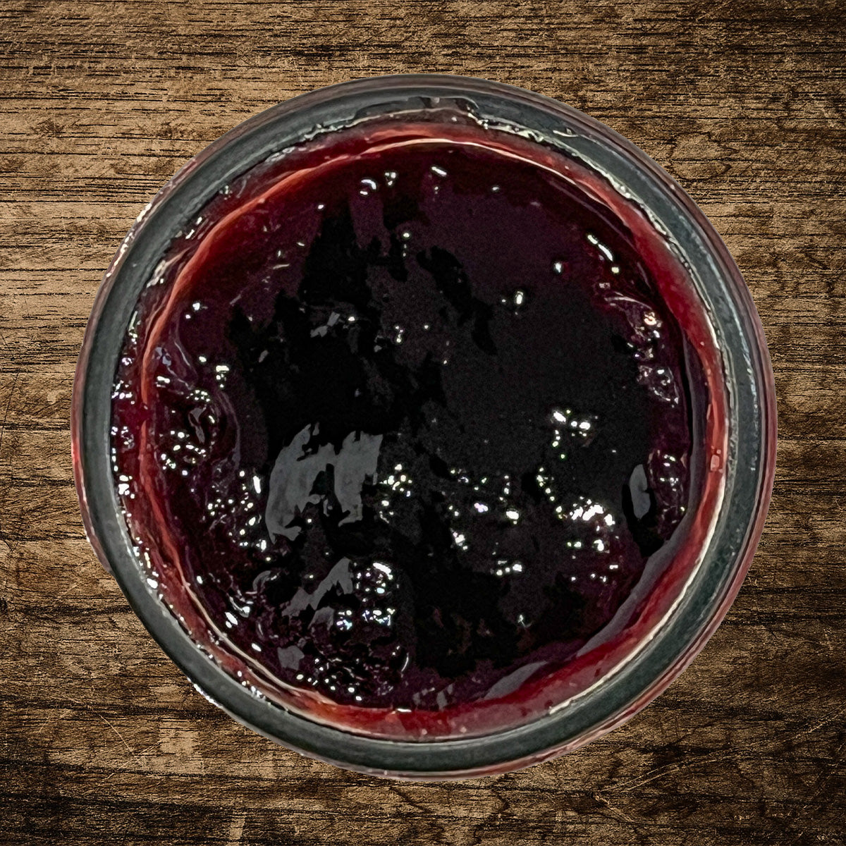View of the top of the open jar